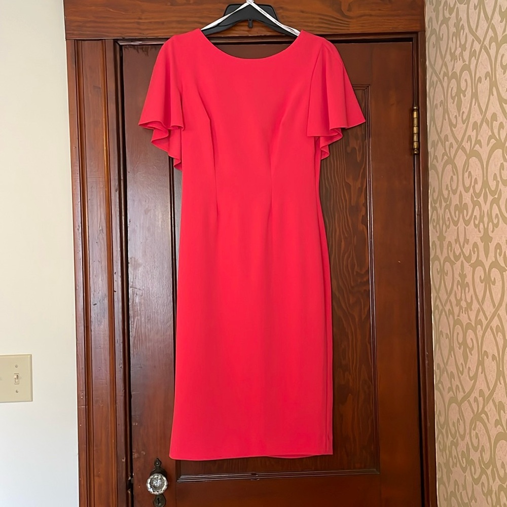 Pink midi dress
